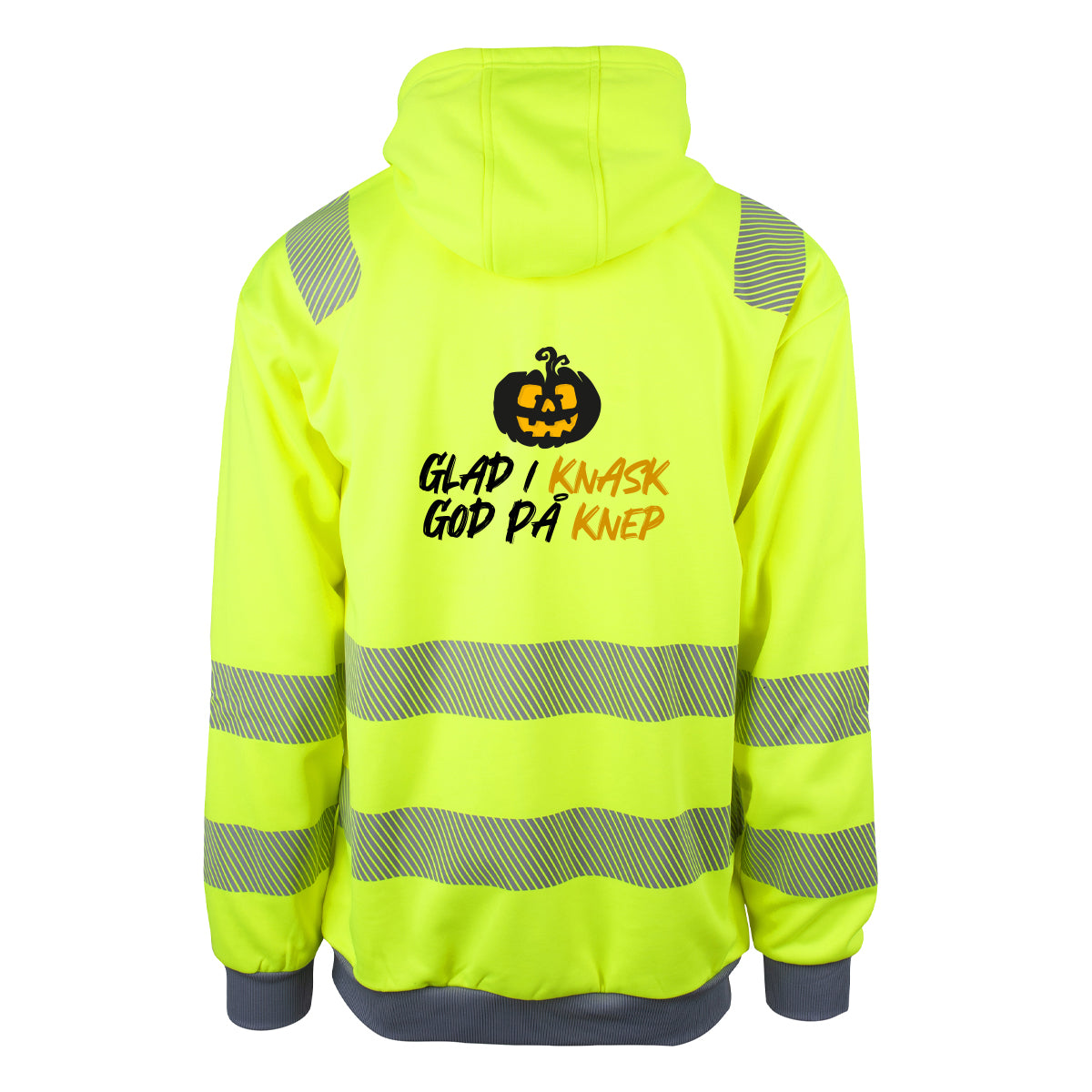 Glad i knask god på knep - reflekshoodie