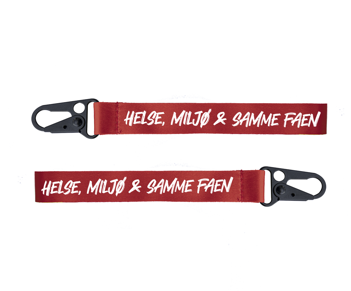 Helse Miljø & Samme Faen - nøkkelbånd