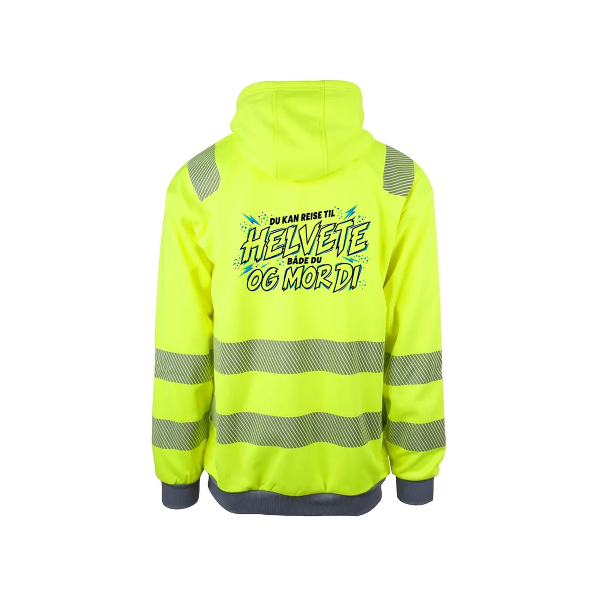 Du & Mor di! Reflekshoodie – Safety Gul – bak
