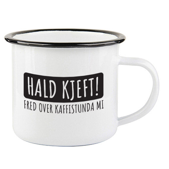 Hald kjeft - emaljekopp