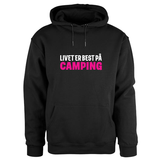 Livet er best på Camping - hettegenser