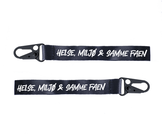 Helse Miljø & Samme Faen - nøkkelbånd