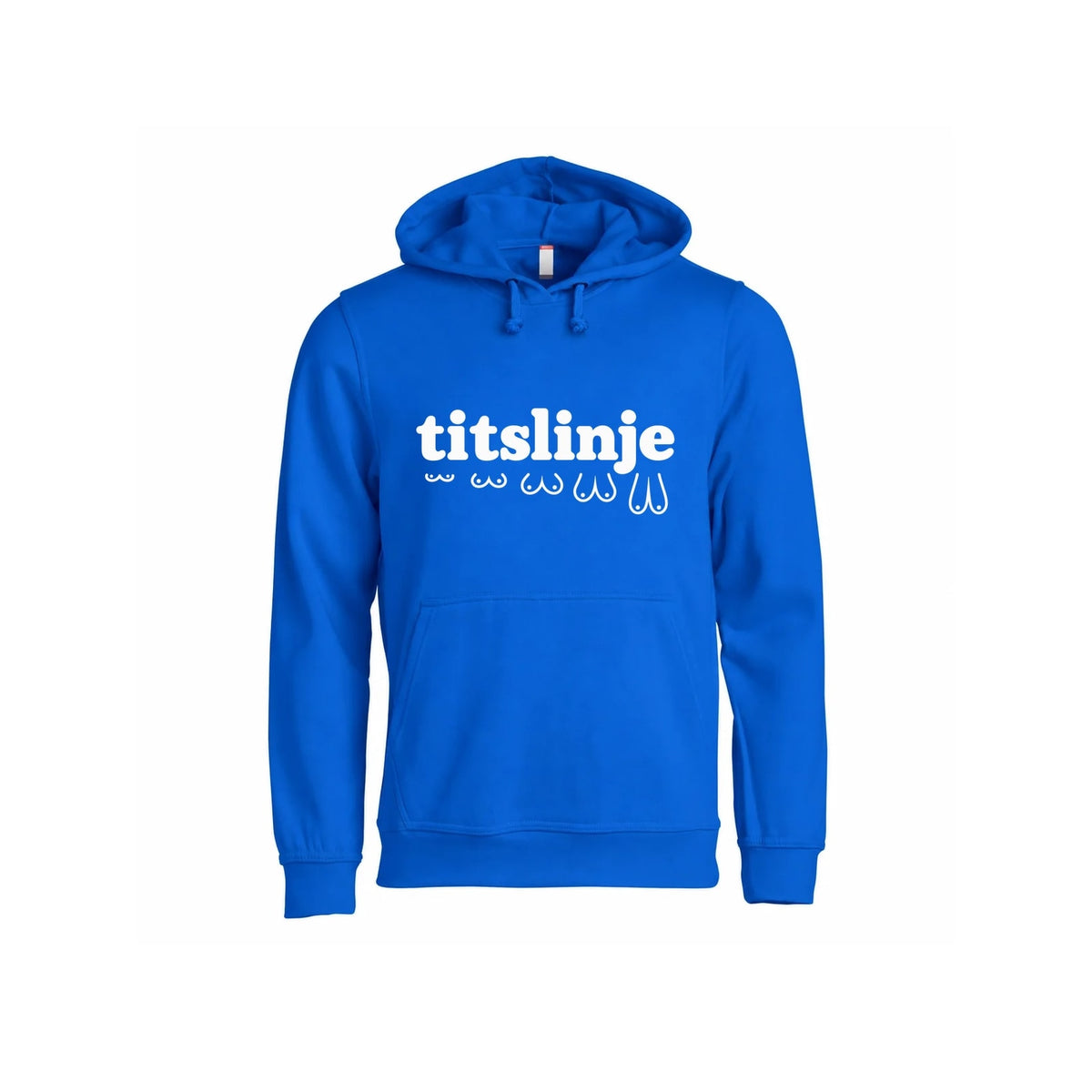 Titslinje Hettegenser – Blå – foran
