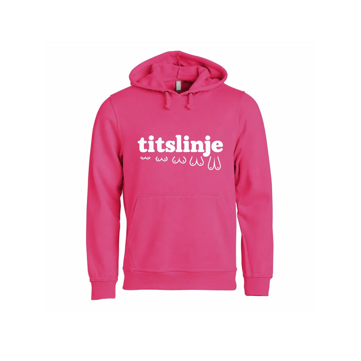 Titslinje Hettegenser – Rosa – foran