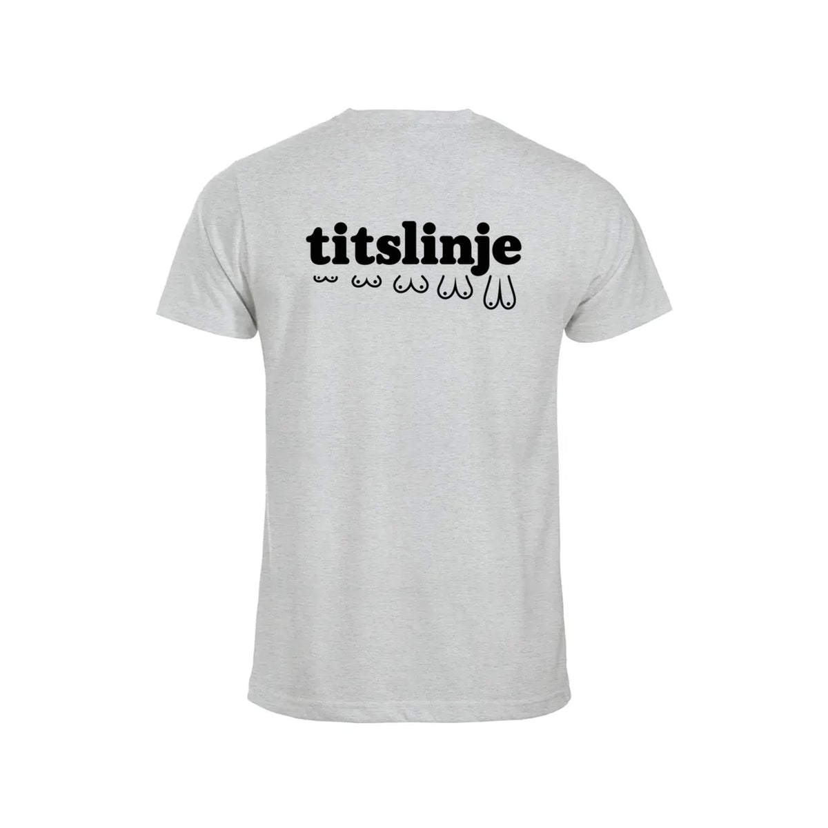 Titslinje T-skjorte – Aske – bak