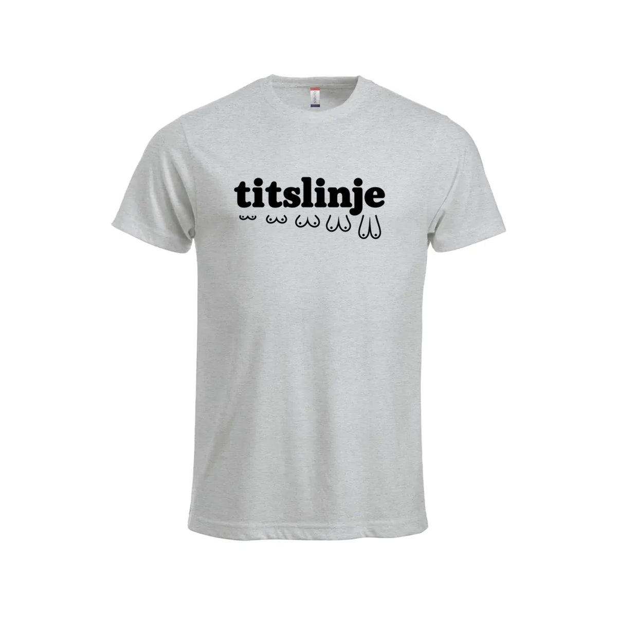 Titslinje T-skjorte – Aske – foran