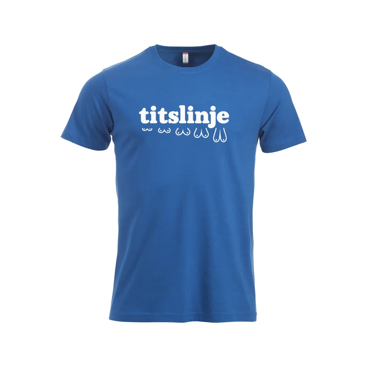 Titslinje T-skjorte – Blå – foran