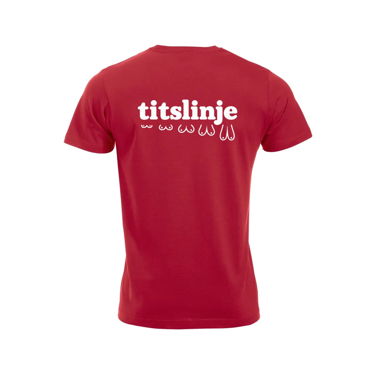 Titslinje T-skjorte – Rød – bak