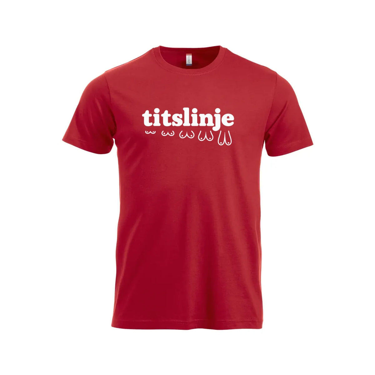 Titslinje T-skjorte – Rød – foran