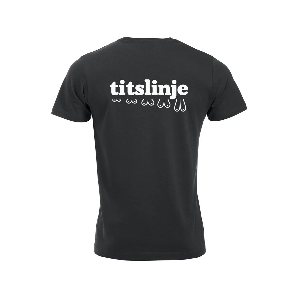 Titslinje T-skjorte – Sort – bak