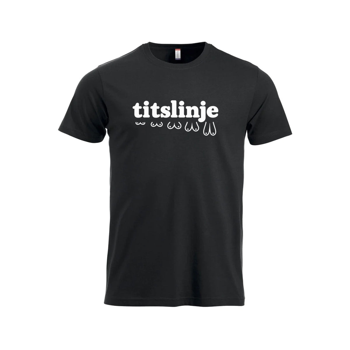 Titslinje T-skjorte – Sort – foran