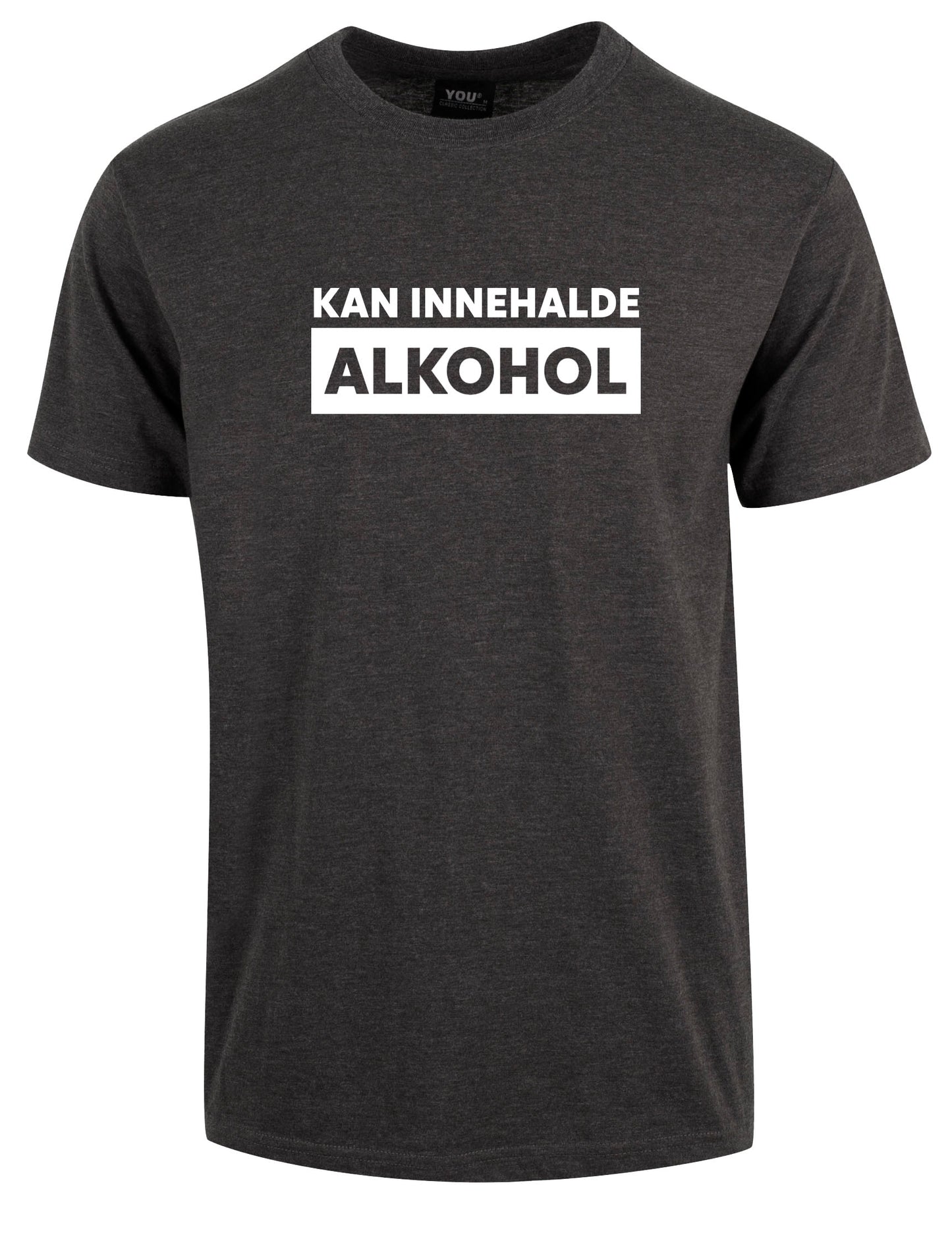 Kan innehalde alkohol – t-skjorte