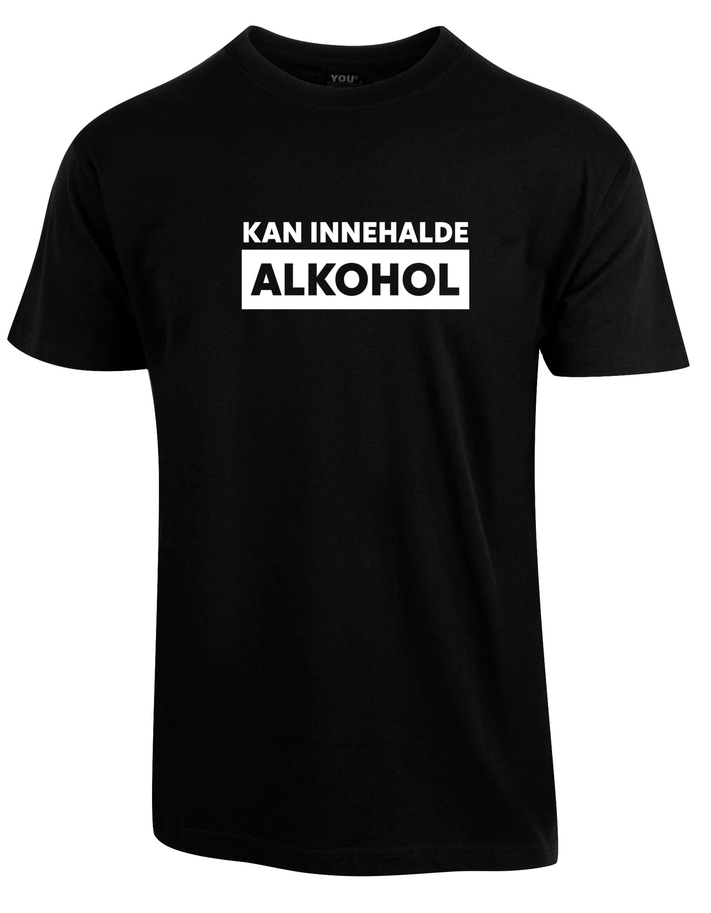 Kan innehalde alkohol – t-skjorte