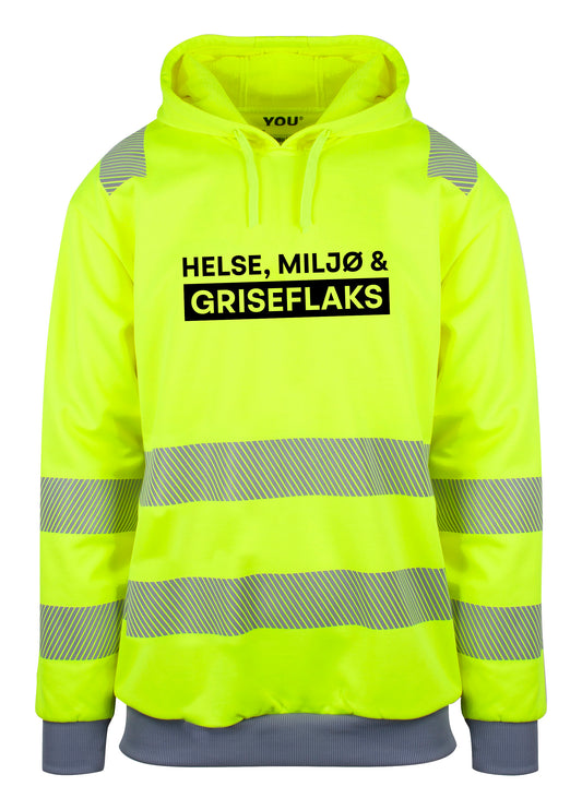 Helse, miljø og griseflaks - reflekshoodie